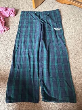 Plaid Green and Navy Men's Jogger Lounge Pants